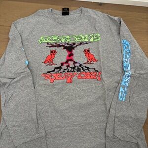 OVO Gray Long Sleeve Graphic Tee